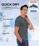 Men’s Bamboo Blend Crewneck Undershirts — Pack of 6, Moisture Wicking