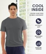 Men’s Bamboo Blend Crewneck Undershirts — Pack of 6, Moisture Wicking