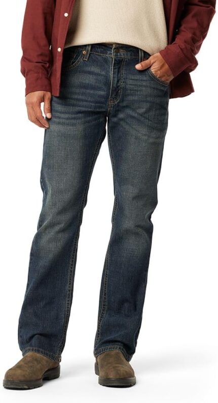 Men's Bootcut Fit Jeans — Regular Rise Five Pocket Denim