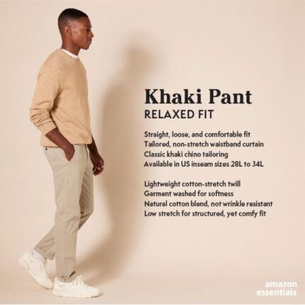 Men’s Casual Stretch Chino Trousers — Regular Fit