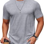 Men’s Cotton Blend Crew Neck T-Shirt — Basic Summer Tee