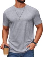 Men’s Cotton Blend Crew Neck T-Shirt — Basic Summer Tee