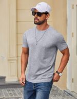 Men’s Cotton Blend Crew Neck T-Shirt — Basic Summer Tee
