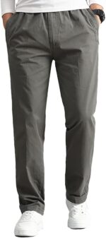 Men’s Elastic Waist Jogger Cargo Trousers — Lightweight Casual