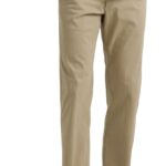 Men’s Flat Front Straight Leg Trousers — Regular Fit with Stretch