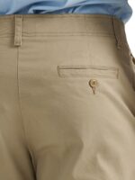 Men’s Flat Front Straight Leg Trousers — Regular Fit with Stretch