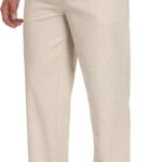 Men’s Linen Cotton Trousers — Elastic Waist, Regular Fit