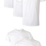 Men’s Moisture Wicking Crewneck Undershirts — Pack of 5, White