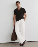 Men’s Pleated Wide Leg Trousers — Relaxed Fit Slacks