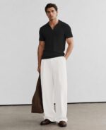 Men’s Pleated Wide Leg Trousers — Relaxed Fit Slacks
