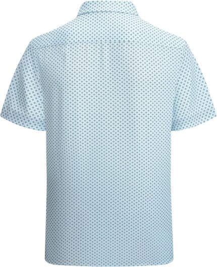 Men’s Printed Dress Shirt — Button Down, Four-Way Stretch Weave