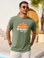 Men’s Printed Graphic Short Sleeve T-Shirt — Crewneck Summer Tee