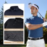 Men’s Quick Dry Polo Shirts — Pack of 5, Short Sleeve Performance Knit