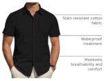 Men’s Short Sleeve Dress Shirt — Stretch with Stain-Resistant Finish