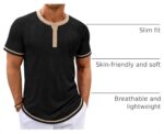 Men’s Short Sleeve Henley T-Shirt — Lightweight Vintage Wash