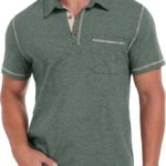 Men’s Short Sleeve Polo Shirt with Chest Pocket — Classic Collar
