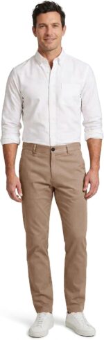 Men’s Slim Fit Tapered Chino Trousers — Cotton Twill