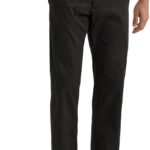 Men’s Straight Leg Work Trousers — Regular Fit, Flat Front Stretch