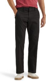 Men’s Straight Leg Work Trousers — Regular Fit, Flat Front Stretch