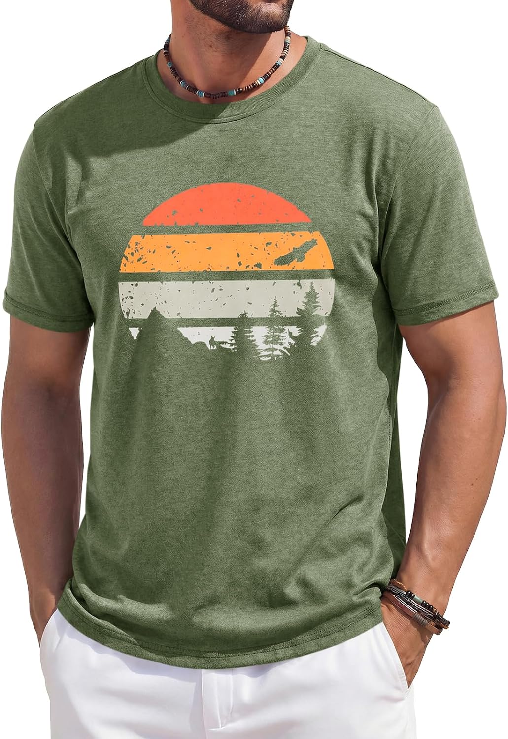 Runcati Mens Short Sleeve T-Shirts Casual Graphic Tees Summer Beach Tops | Printed, Crewneck, Hawaiian, Vintage Shirt